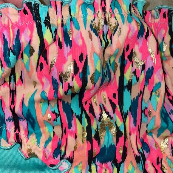 Shade & Shore multicolored runched bikini - Picture 3 of 4